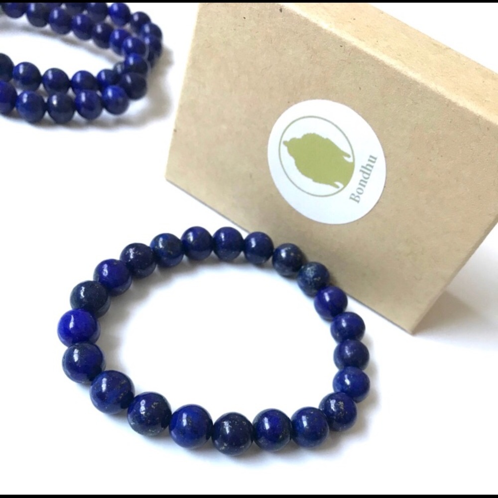 🆕 ONE LEFT Lapis lazuli Mala bracelet - Picture 7 of 8